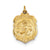 Saint Michael Badge Medal, Charm in 24k Gold-Plated Sterling Silver