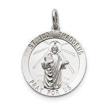 Sterling Silver Saint Jude Thaddeus Medal, Fine Charm hide-image