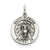 Antiqued Saint Florian Medal Charm in Sterling Silver