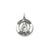 Antiqued Saint Patrick Medal, Beautiful Charm in Sterling Silver