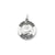 Antiqued Saint Theresa Medal, Alluring Charm in Sterling Silver