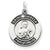 Sterling Silver Antiqued Saint Theresa Medal, Appealing Charm hide-image