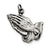 Sterling Silver Antiqued Praying Hands Charm hide-image