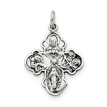 Sterling Silver Antiqued 4-way Medal, Pendants and Charm hide-image