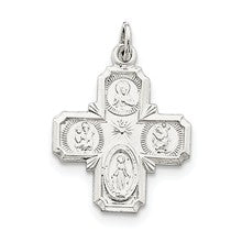 Sterling Silver 4-way Medal, Pretty Charm hide-image