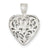 Filigree Heart Charm in Sterling Silver