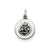 Antiqued Baptismal Medal, Charm in Sterling Silver