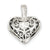 Filigree Heart Charm in Sterling Silver