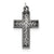 Sterling Silver Antiqued Thorn Cross Charm hide-image