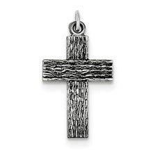 Sterling Silver Antiqued Cross Charm hide-image