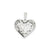 Filigree Heart Charm in Sterling Silver