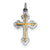 18k Gold-Plated & Sterling Silver Cross Charm hide-image