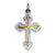 Cross Charm in 18k Gold-Plated & Sterling Silver