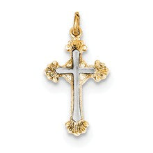 18k Gold-Plated & Sterling Silver Cross Charm hide-image