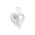 Fancy Heart Charm in Sterling Silver