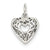 Sterling Silver Filigree Heart Charm hide-image