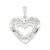 Filigree Heart Charm in Sterling Silver