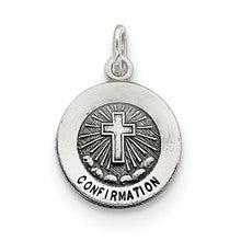 Sterling Silver Antiqued Confirmation Medal, Pendants and Charm hide-image