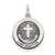 Sterling Silver Antiqued Confirmation Medal, Pretty Charm hide-image