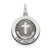 Antiqued Confirmation Medal, Pretty Charm in Sterling Silver