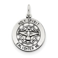 Sterling Silver Antiqued Holy Spirit Medal Charm hide-image