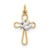 Holy Spirit Cross with Dove Charm in 18k Gold-Plated & Sterling Silver