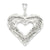 Filigree Heart Charm in Sterling Silver