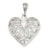 Fancy Heart Charm in Sterling Silver