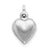 Puffed Heart Charm in Sterling Silver