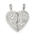 Best Friends 2-piece break apart Heart Charm in Sterling Silver