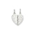 Sweet Heart 2-piece break apart Heart Charm in Sterling Silver