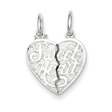 Sterling Silver Sweet Heart 2-piece break apart Heart Charm hide-image