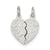 Sterling Silver I Love You 2-piece break apart Heart Charm hide-image