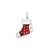 Enameled Stocking Charm in Sterling Silver