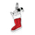 Sterling Silver Enamel Stocking Charm hide-image