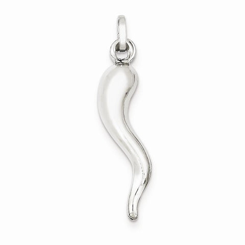 Sterling Silver Italian Horn pendant, Alluring Pendants for Necklace