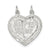 Best Friend 2-piece break apart Heart Charm in Sterling Silver