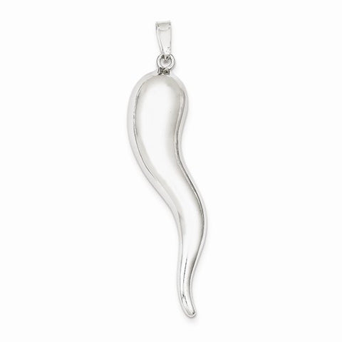 Sterling Silver Italian Horn pendant, Appealing Pendants for Necklace