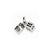 Antiqued Dice Charm in Sterling Silver