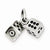 Sterling Silver Antiqued Dice Charm hide-image