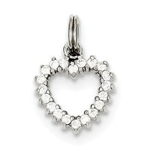 Sterling Silver CZ Heart Charm hide-image