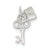 Lock and Key Charm in Sterling Silver