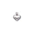 Puffed Heart Charm in Sterling Silver