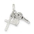 Sterling Silver Cross with Heart and Key Charm hide-image