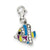 Sterling Silver Multi-colored Enameled Fish Charm hide-image