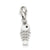 CZ Enamel Fish Charm in Sterling Silver