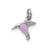 Enamel Hummingbird Charm in Sterling Silver