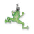 Sterling Silver Green Enamel Frog Charm hide-image