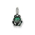 Green Enameled Frog Charm in Sterling Silver