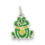 Enameled Frog Charm in Sterling Silver